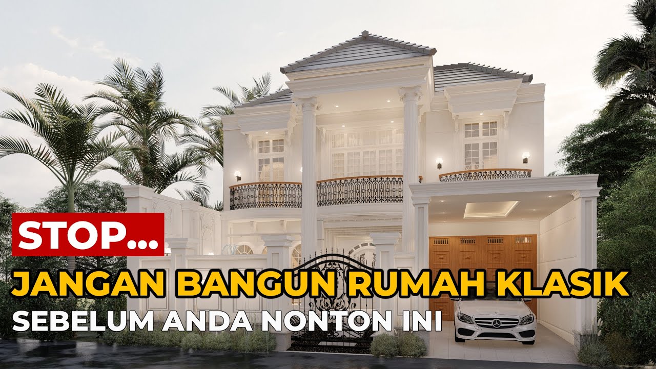 JANGAN GAGAL! Desain Rumah Mewah Classic 12x18 Kolam Renang Mushola 5 Kamar | Buildiz Architect