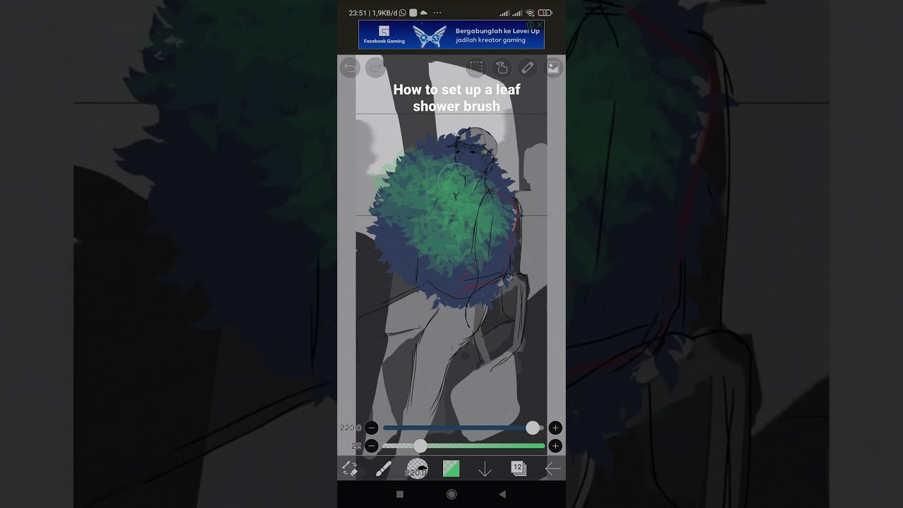 how to set leaf shower brush in ibispaint #shorts #short