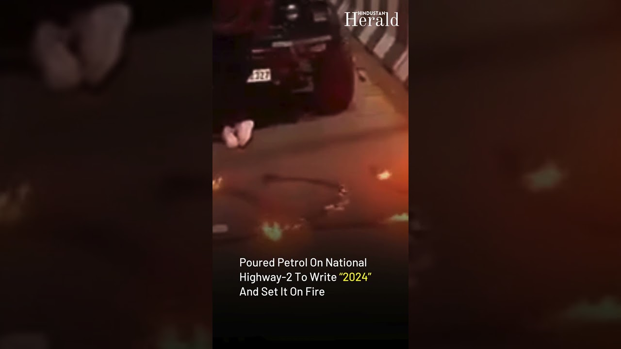 Man sets road on fire for Reels in UP's Fatehpur, arrested for reckless act. Video