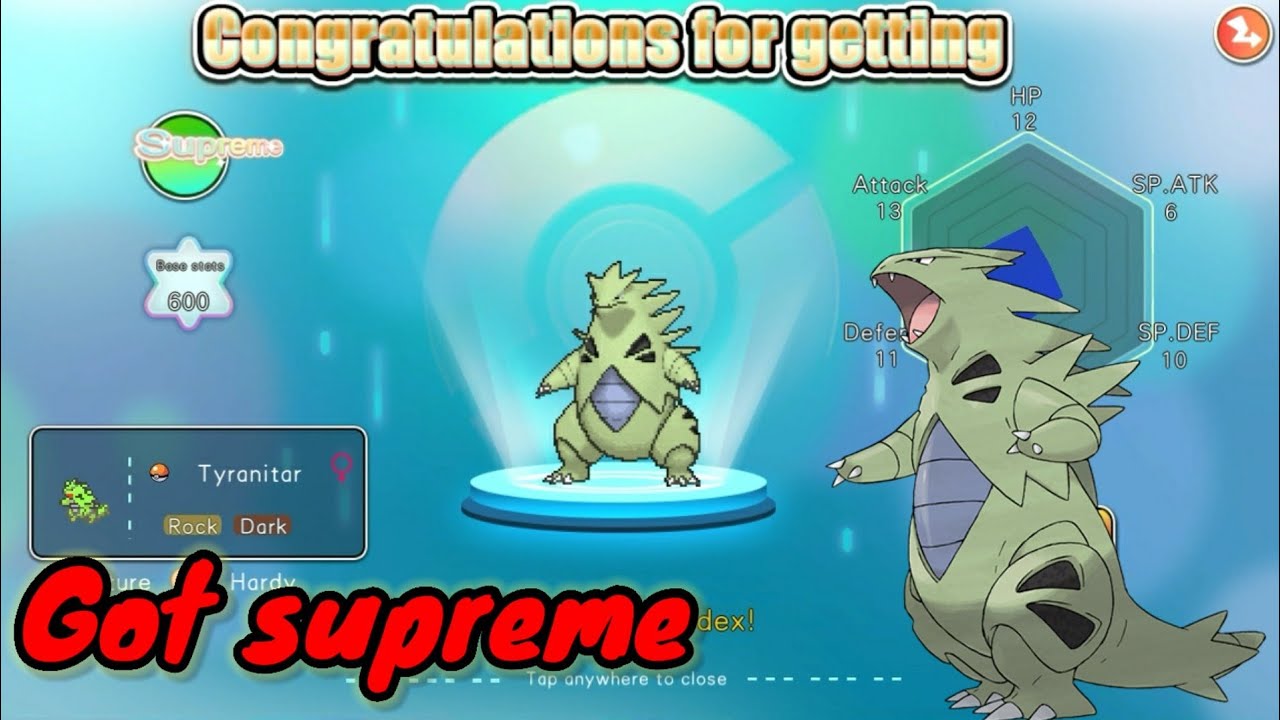 Got Supreme pokemon Tyraniter in monster carnival ||