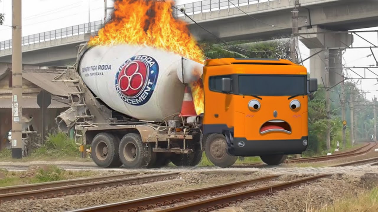 Wow Ternyata Ada Truk Kontainer Besar, Truk Molen, Truk Oleng Telolet Mirip Chris Dan Teman Tayo