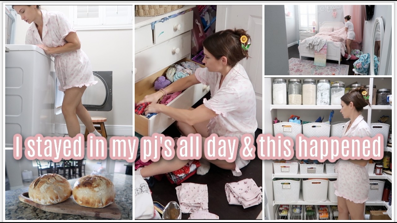 Pajamas & Productivity! REALISTIC WHOLE HOUSE RESET | Cleaning Motivation + Dinner + Dreaming + Fun