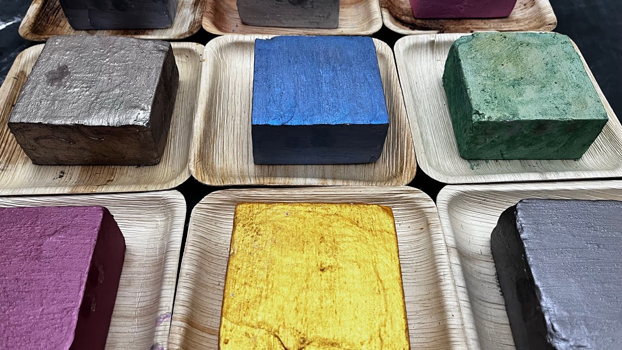 ASMR || MICA PAINTED 9 BLOCKS || DUSTY GYM CHALK || SO SATISFYING || POWDERY || SLEEP AID || RELAX
