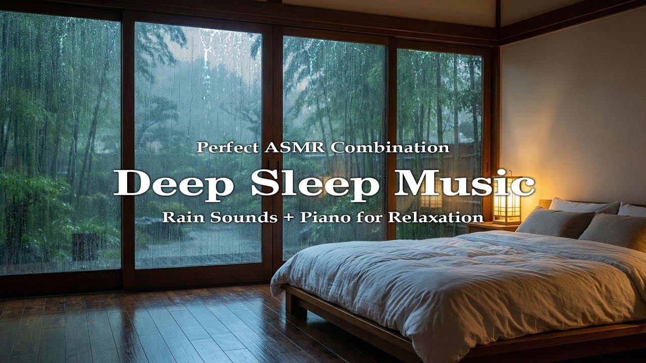 Deep Sleep in Minutes – Relaxing Rain Sounds and Soft Piano Music for Stress Relief ASMR