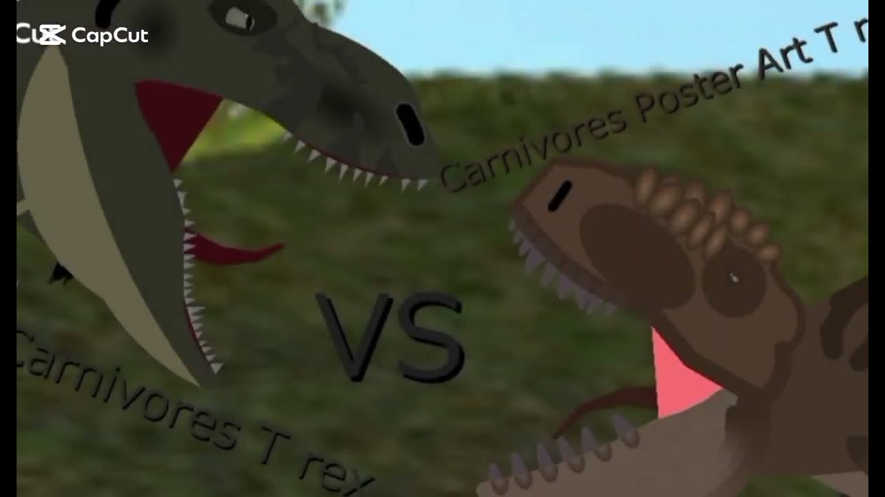 Carnivores T rex VS Carnivores Poster ART T rex