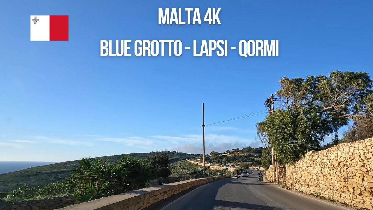 Driving on Malta from Blue Grotto to Lapsi to Qormi