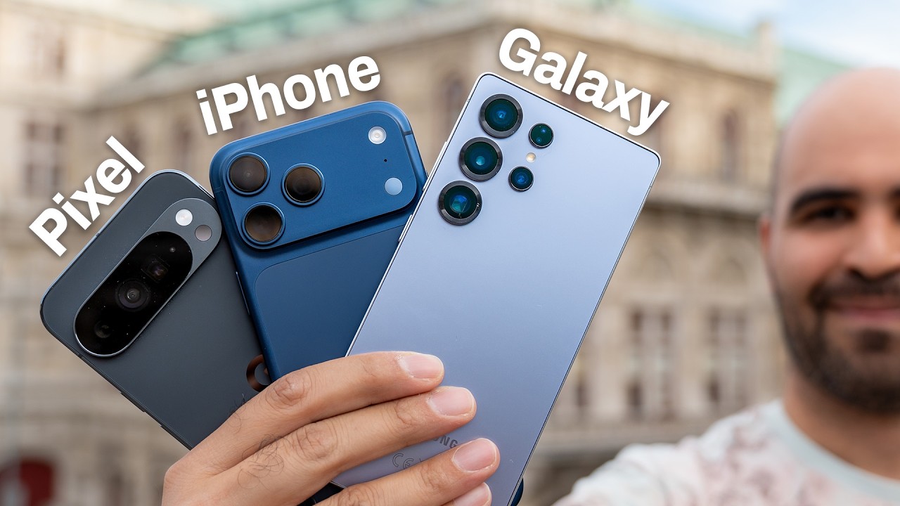 iPhone 17 Pro Max против Galaxy S25 Ultra против Pixel 10 Pro XL – Тест камеры и батареи!