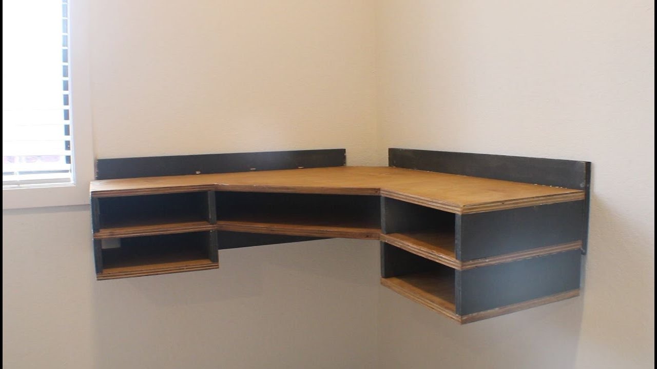 Floating Corner Desk DIY | 1 Sheet of Plywood