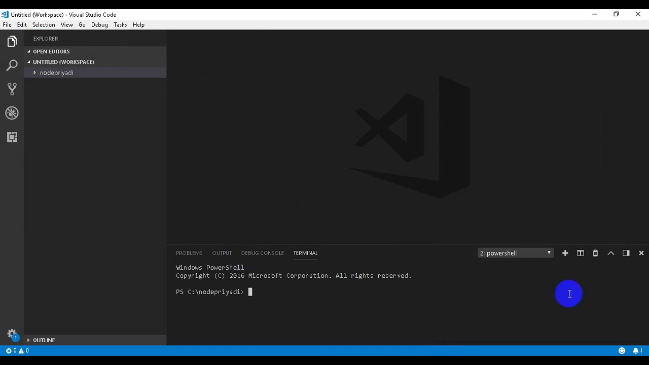 Masalah workspace visual studio tidak bisa dibuka melalui terminal command prompt dan solusinya