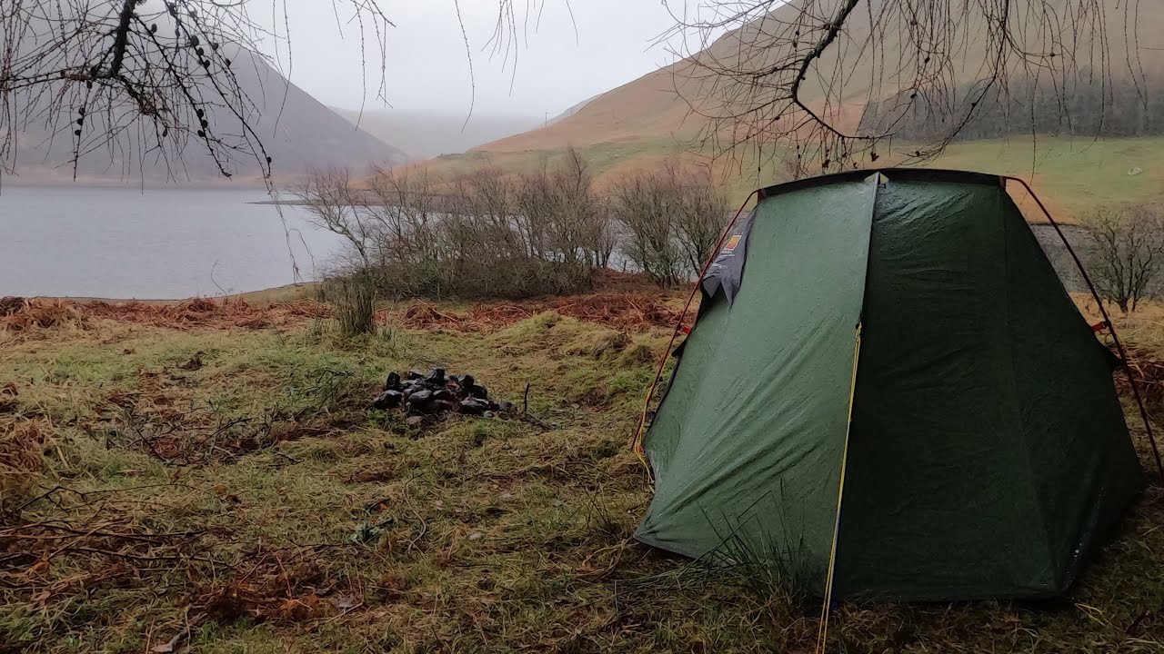 wet winter wild Camp Scotland