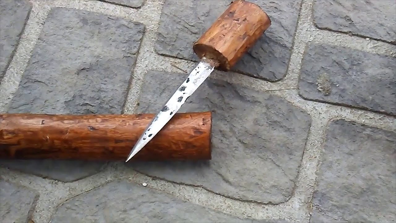 Crafting a walking stick with a hidden knife