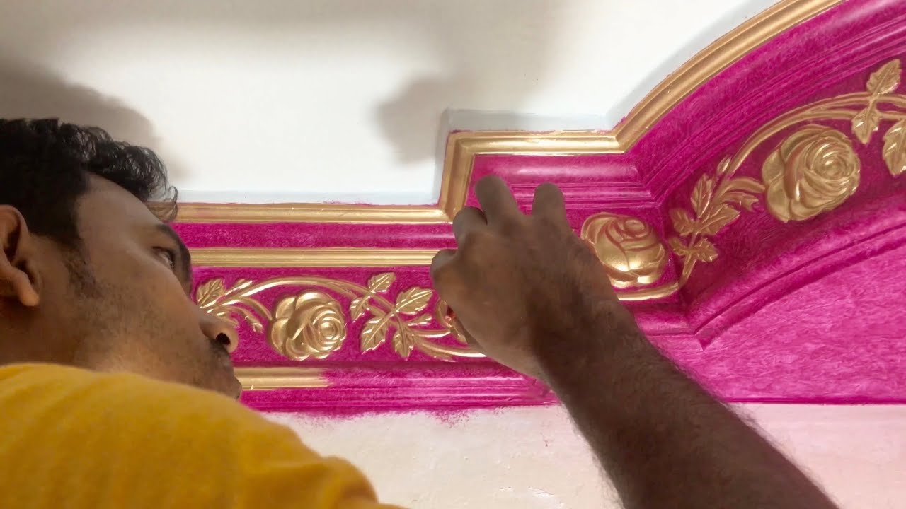 Check out how people read these colors with Gypsum Cornice Design Excellent Golden Colour Technology