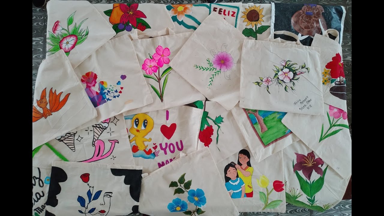 PINTURA DECORATIVA SOBRE TELA CON VIÑETA