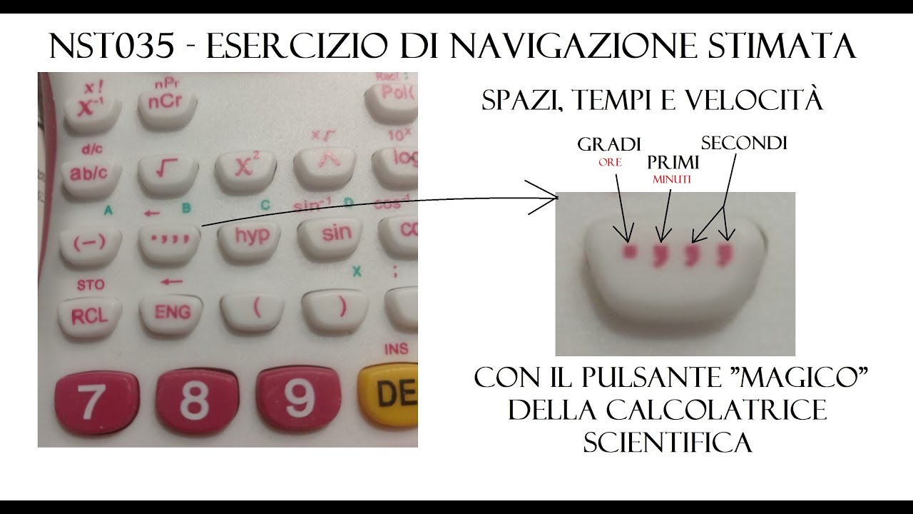 NST035 - SPAZI, TEMPI e VELOCITÀ - Navigazione stimata - Uso della calcolatrice scientifica