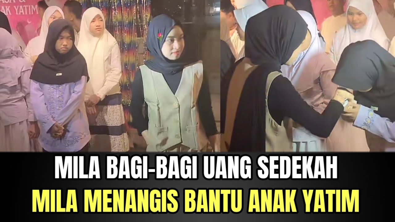 Live Mila di Serbu Fans, Mila Bagi-bagi Uang Untuk Anak Yatim!