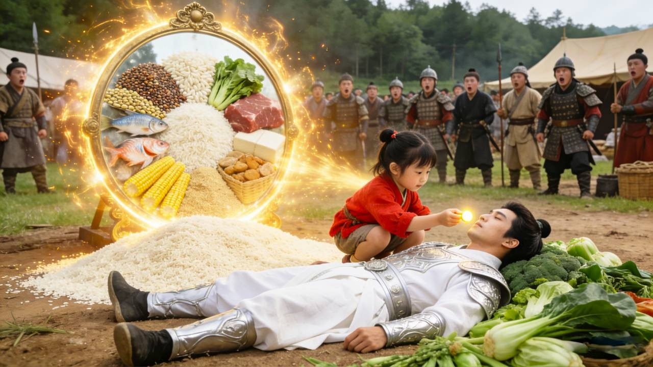 小奶團的銅鏡竟能穿梭時空，飢荒年小手一揮糧滿倉，肉遍地，倒楣爹的命運改變了！