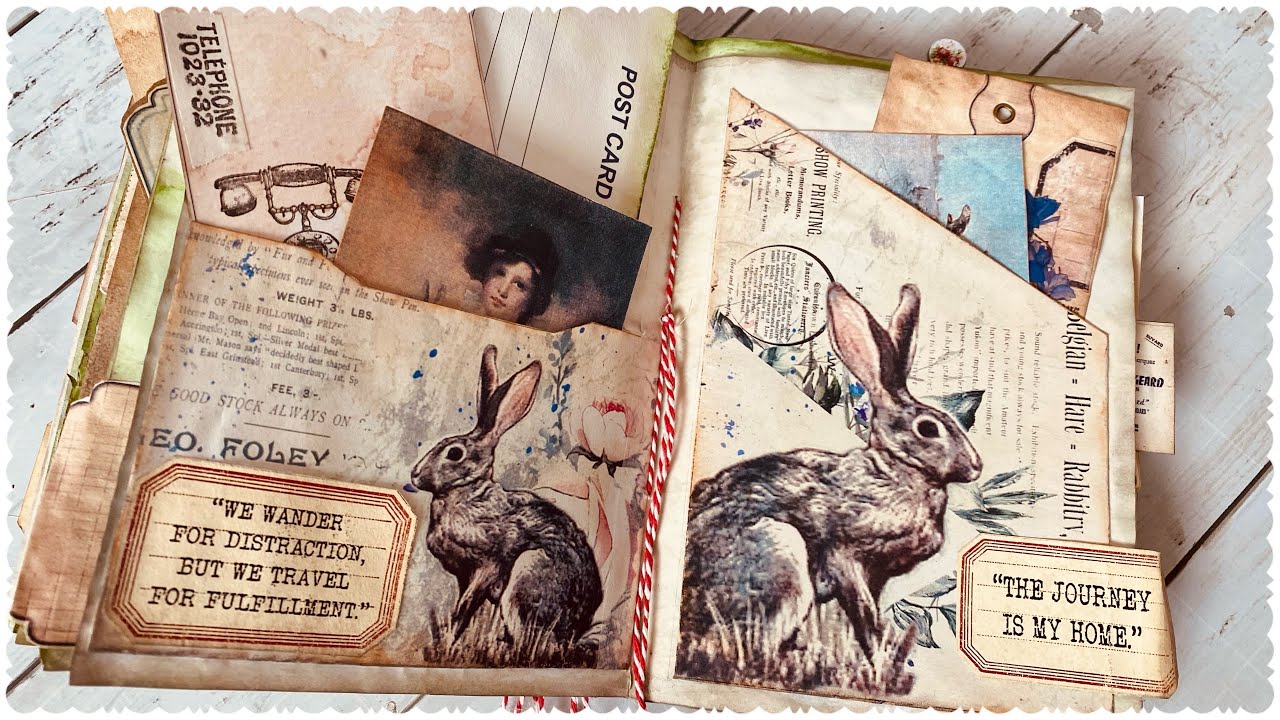 Spring Rabbit journal flip through