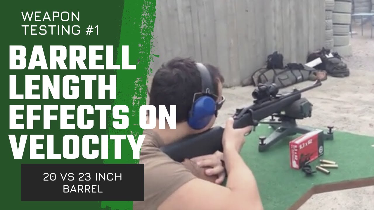 Bullet speed test from different barrel length
