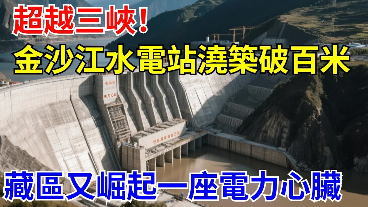 超越三峽！金沙江旭龍水電站大壩澆築突破百米，藏區又將掘起壹座“電力心髒”。【山河話事】#大國工程 #科普 #水利工程 #中國