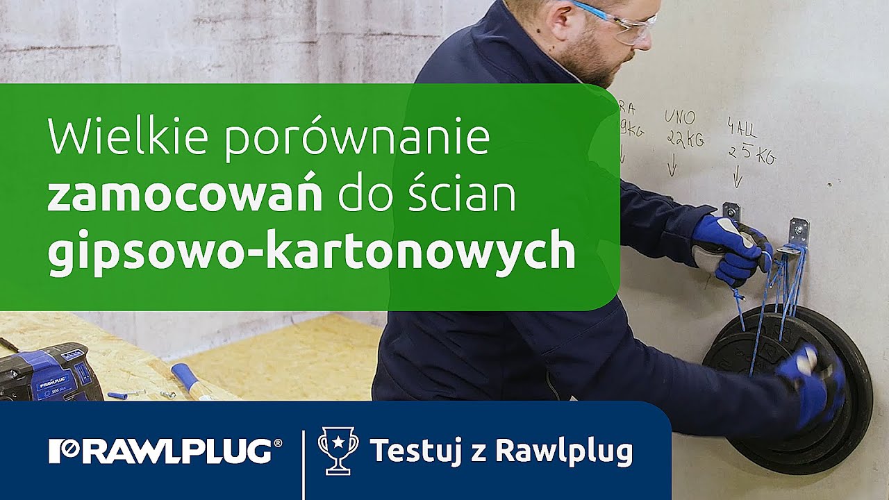 Testuj z Rawlplug: wielkie porównanie zamocowań do ścian gipsowo-kartonowych