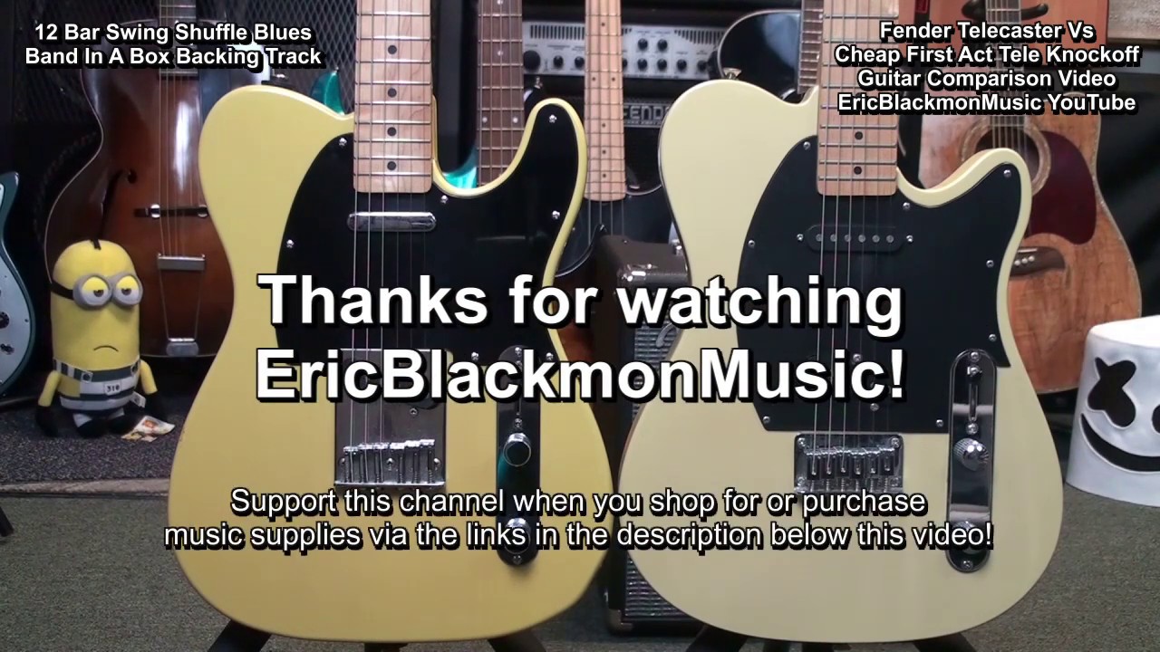Fender Telecaster Vs Cheap FIRST ACT Tele Knockoff Guitar  🎸@EricBlackmonGuitar