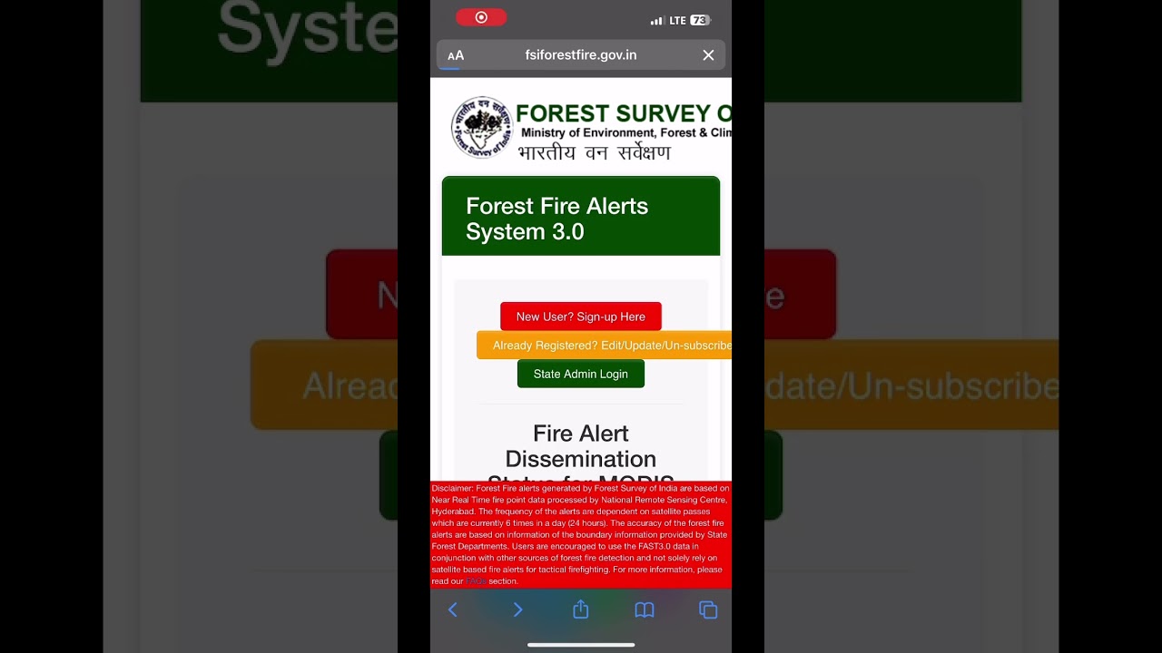 How to register forest fire alert?