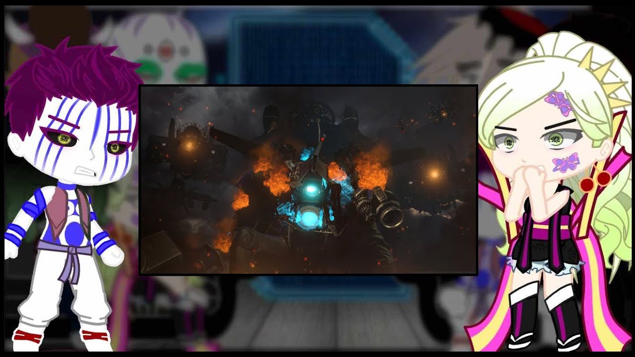 Uppermoons + Muzan react to Skibidi Toilet 74