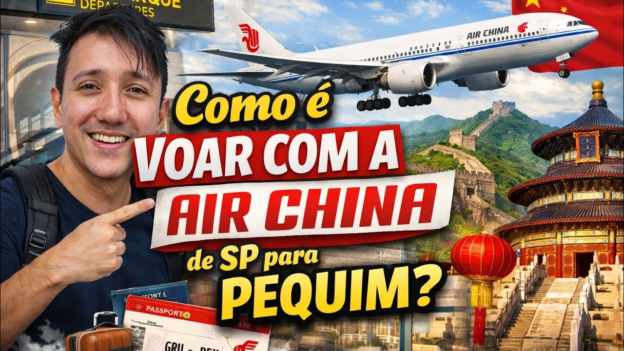 Como é voar com a Air China de São Paulo para Pequim? 🇨🇳 #AirChina #VooParaChina #VooSãoPauloPequim