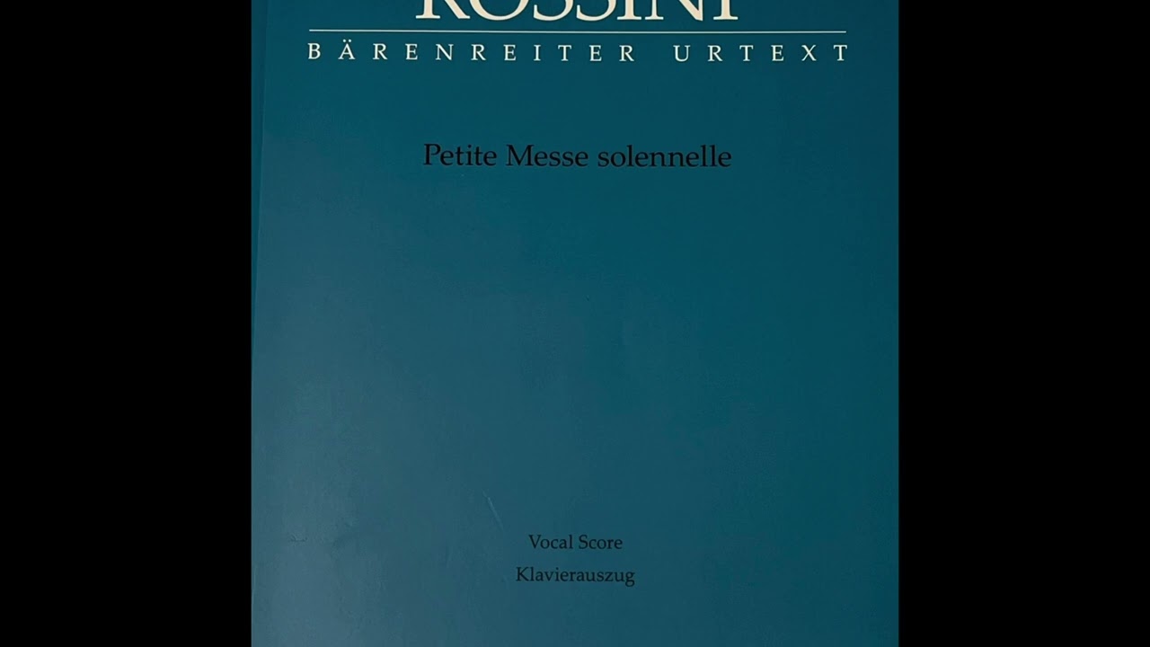 Lars Johansson Brissman sings Quoniam tu solus Sanctus from Rossinis Petite Messe solennelle
