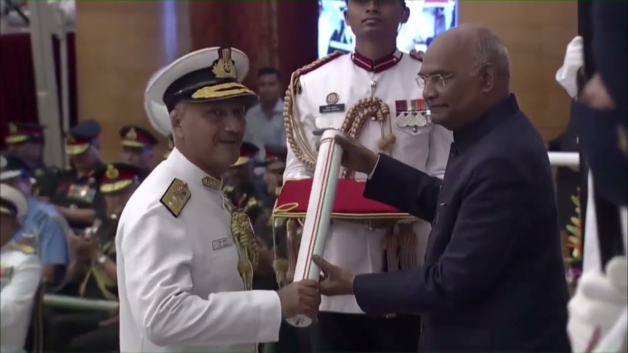 President Kovind presents Ati Vishisht Seva Medal to Rear Admiral Atul Anand, VSM.