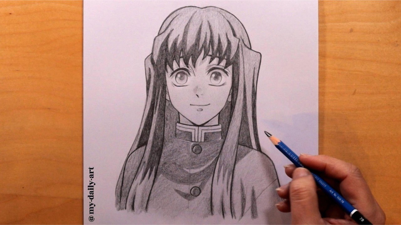 How to Draw Muichiro Tokito | Demon Slayer Pencil Drawing