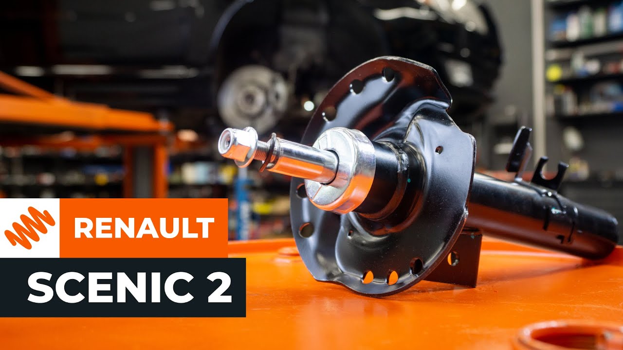 How to change a suspension strut repair kit RENAULT SCENIC 2 TUTORIAL | AUTODOC
