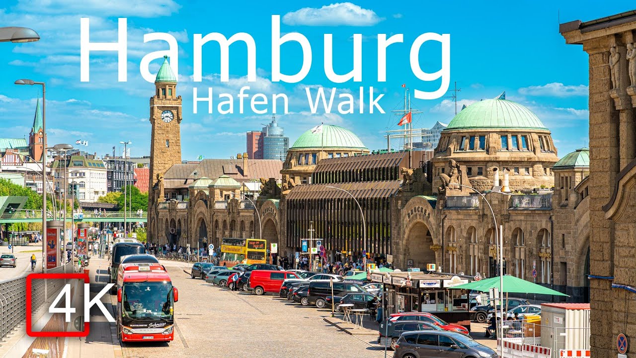4K City Walk at Harbor, Hamburg, Germany 🇩🇪