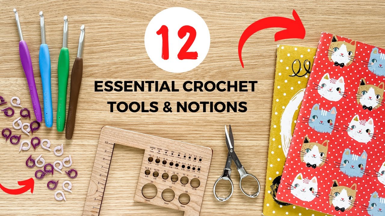 [HOW TO CROCHET] 12 Essential Crochet Tools & Notions | Keep these accessories in your project bag!