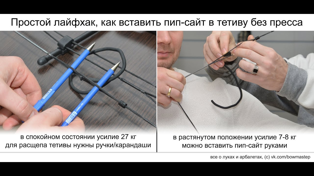 ЛАЙФХАК - установка пип сайта на блочный лук