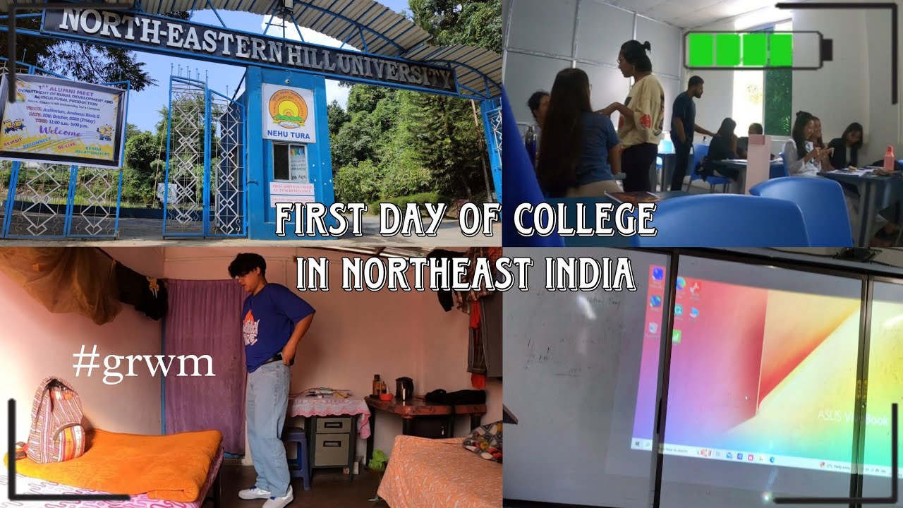 First day in NEHU TURA CAMPUS in Northeast India 🇮🇳 | GRWM for college VLOG