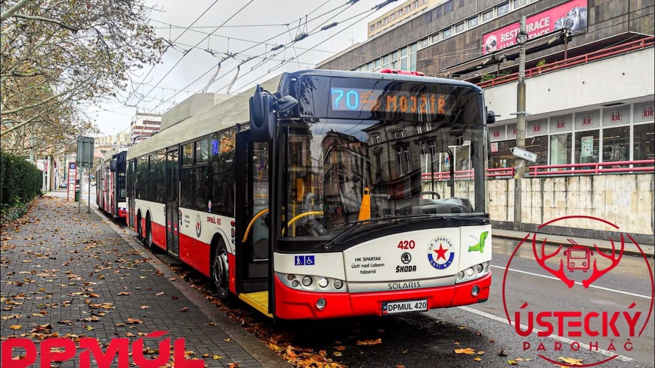Linka 70; točna Panská - točna Mojžíř. Ústí nad Labem