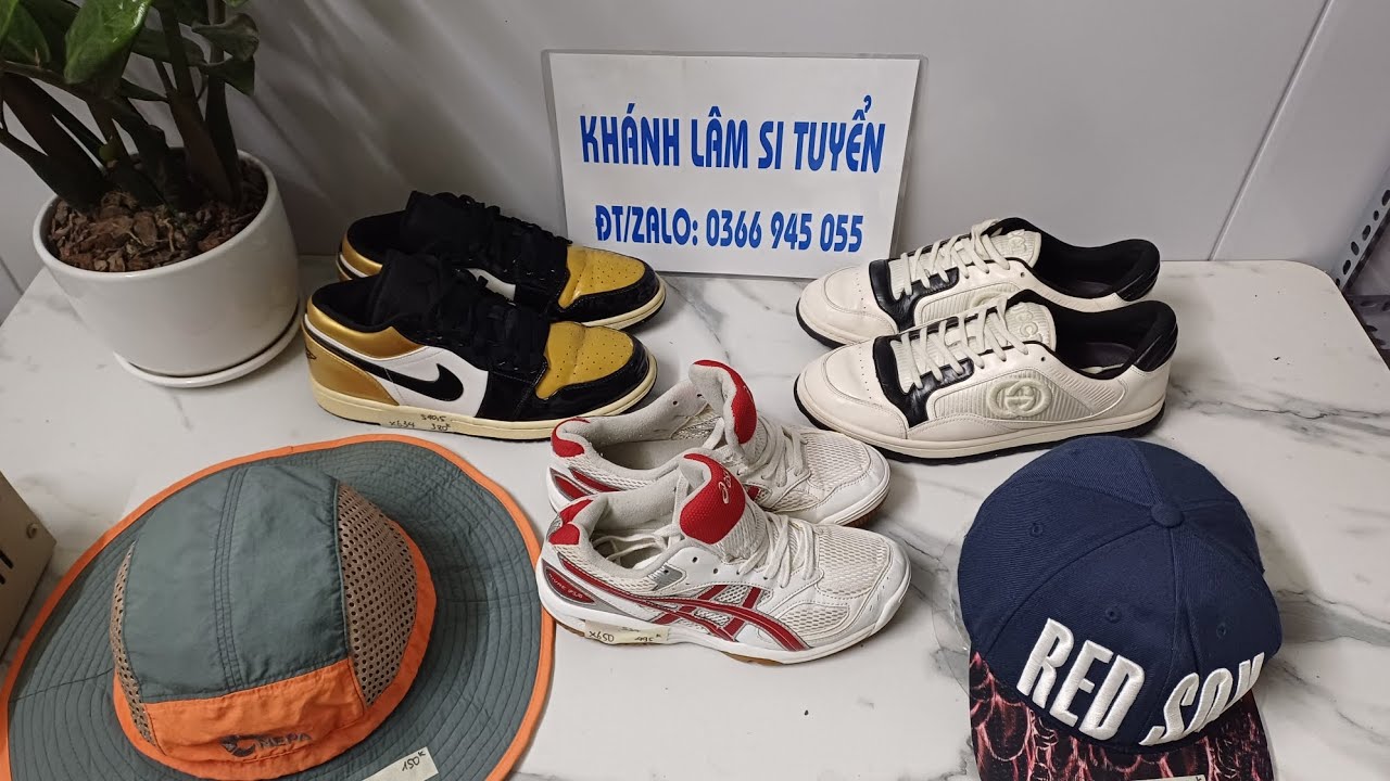 5/2 mũ,nón ,giày si hiệu Gucci,Nike,ASICS,MLB,Nepa,converse...Lh:0366945055