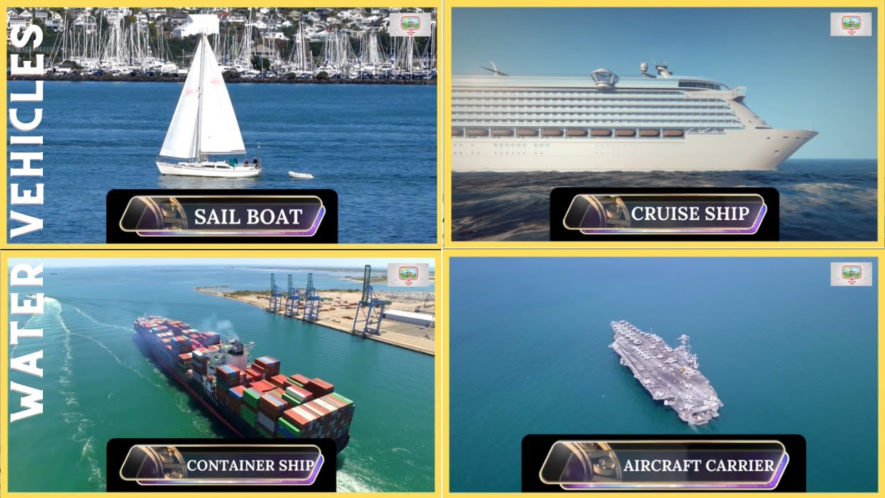 Water Transportation For Kindergarten - Water Transport Vehicle Names In English With Pictures
