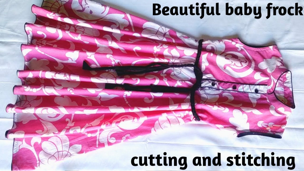 Beautiful baby frock cutting and stitching/9-10 year old girl midi dress cutting and stitching
