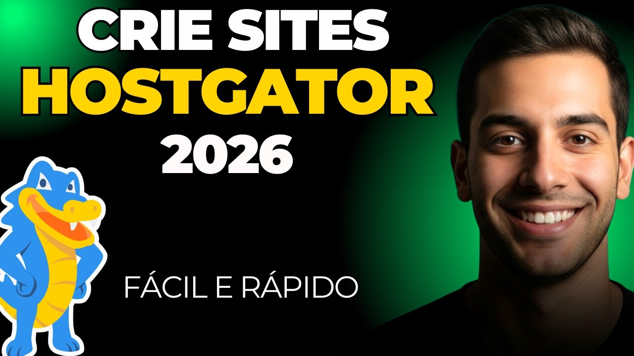 HOSTGATOR 2026: Tutorial Completo  P/ CRIAR SITE R&Aacute;PIDO! (DOM&Iacute;NIO + HOSPEDAGEM + IA)