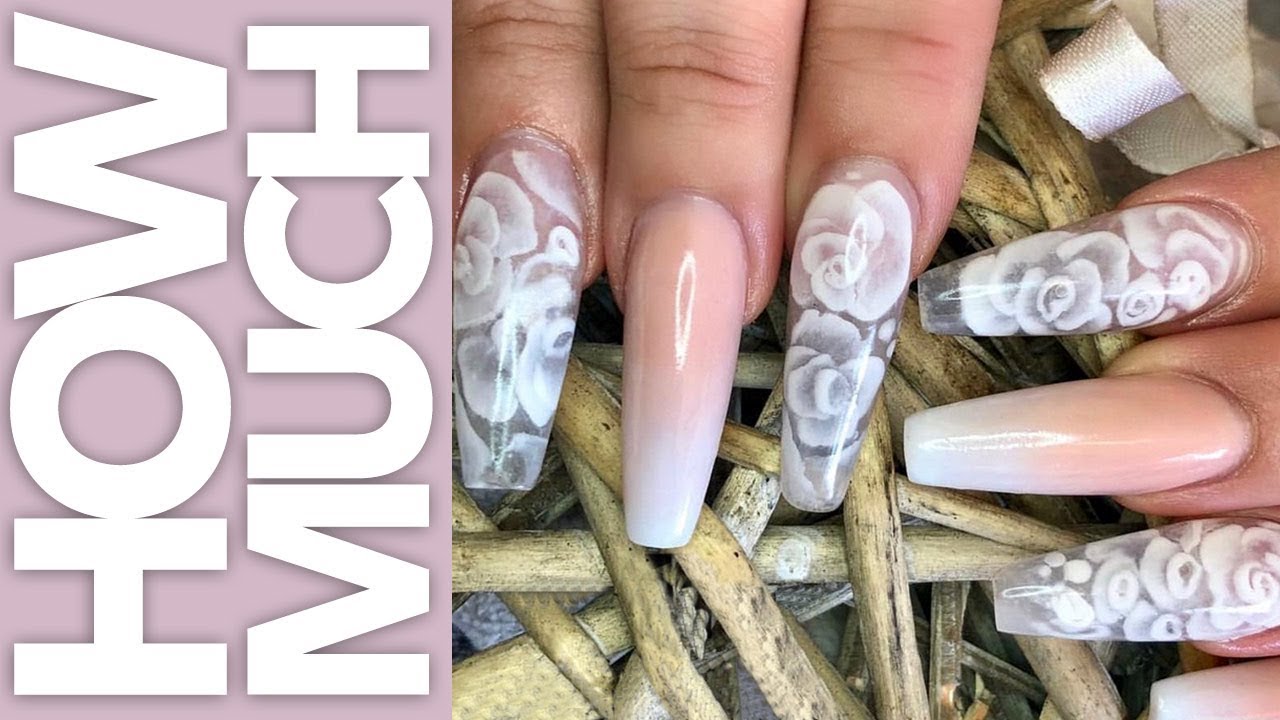 How Much - Encapsulated 3D Flowers - Acrylic Nails