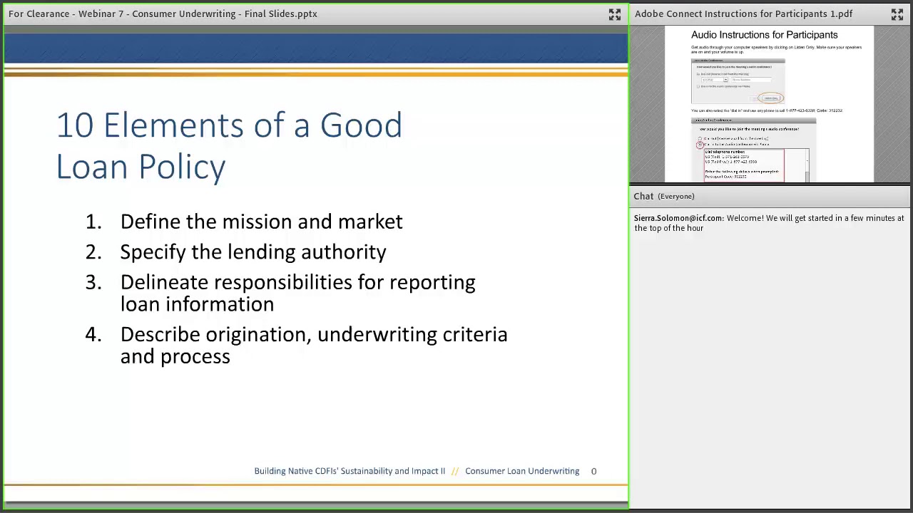 Consumer Loan Underwriting Recording