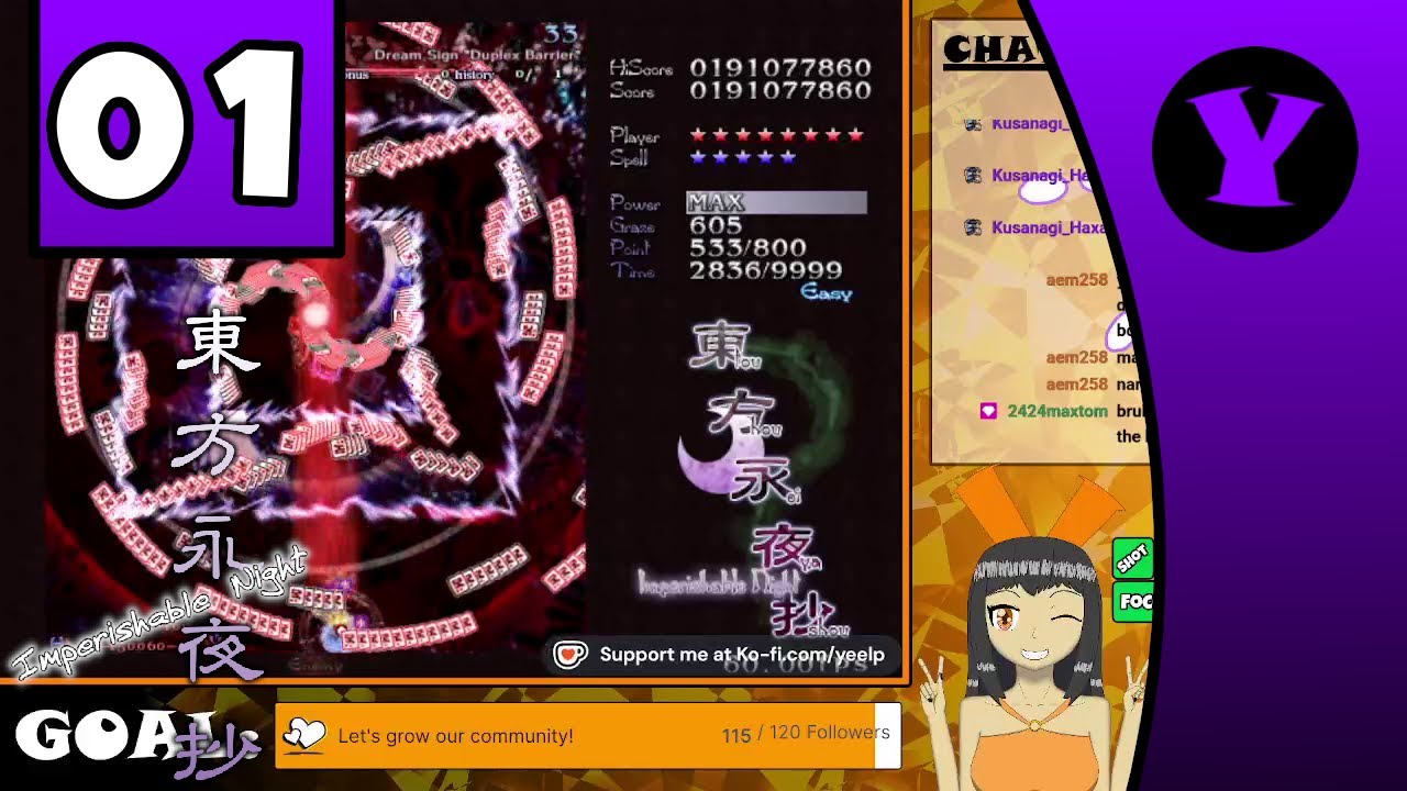 [Yeelp] Touhou 8: Imperishable Night (part 1)