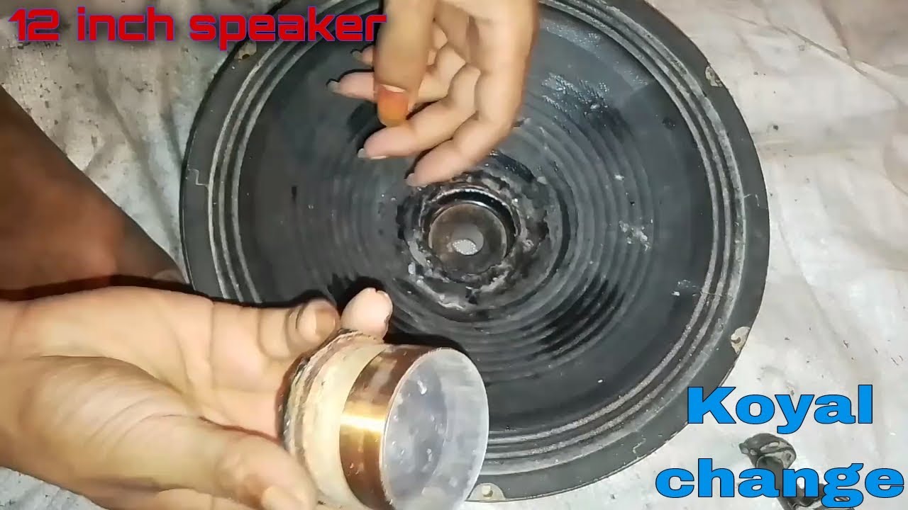 12 ইন্সি স্পিকার কয়েল চেঞ্জ করা সিখুন। to repair 12 inch speaker