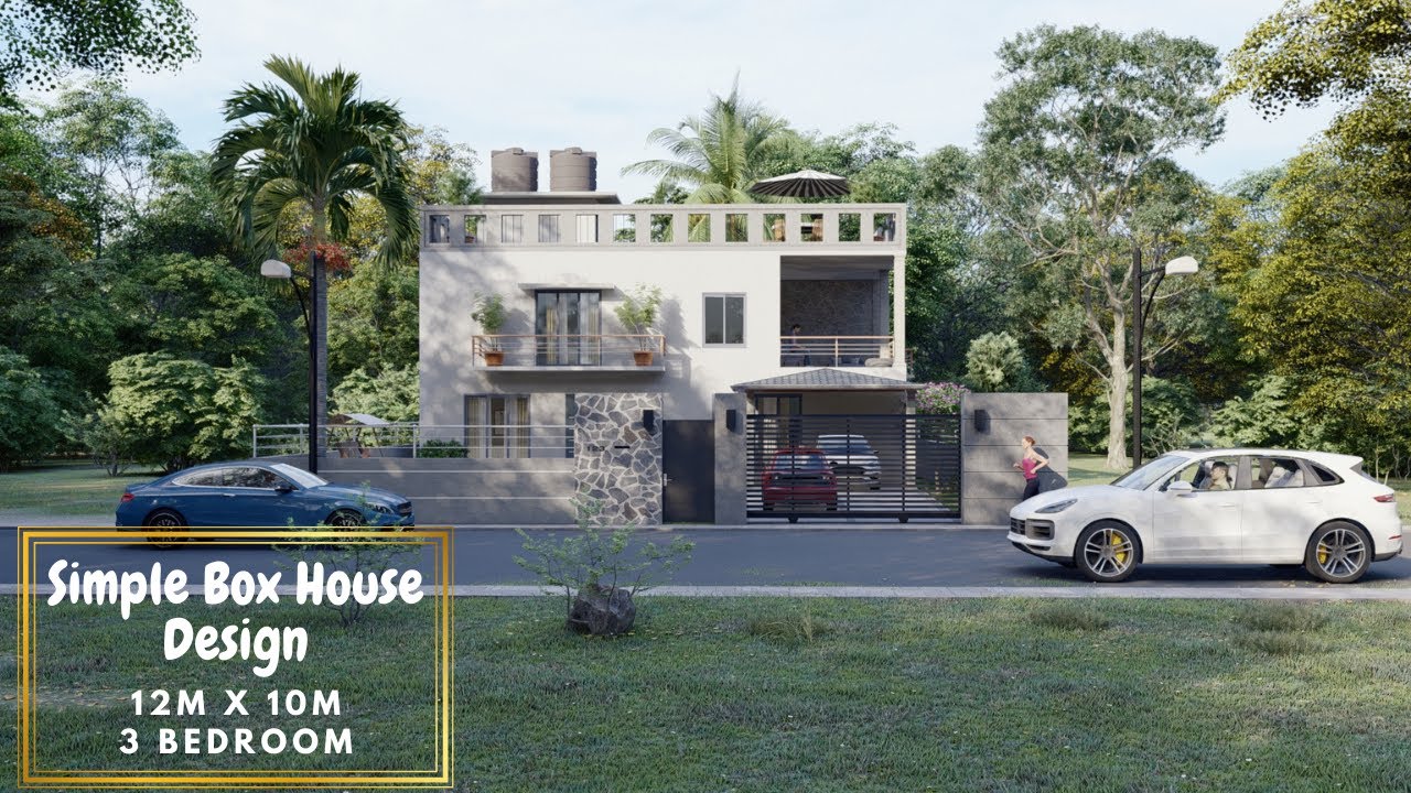House Design | Box House | 12m x 10m 2 Story | 3 Bedrooms