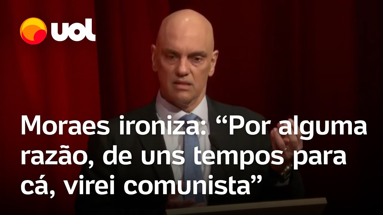 Moraes ironiza que 'por alguma razão virou comunista' e critica big techs: 'Fazem lavagem cerebral'