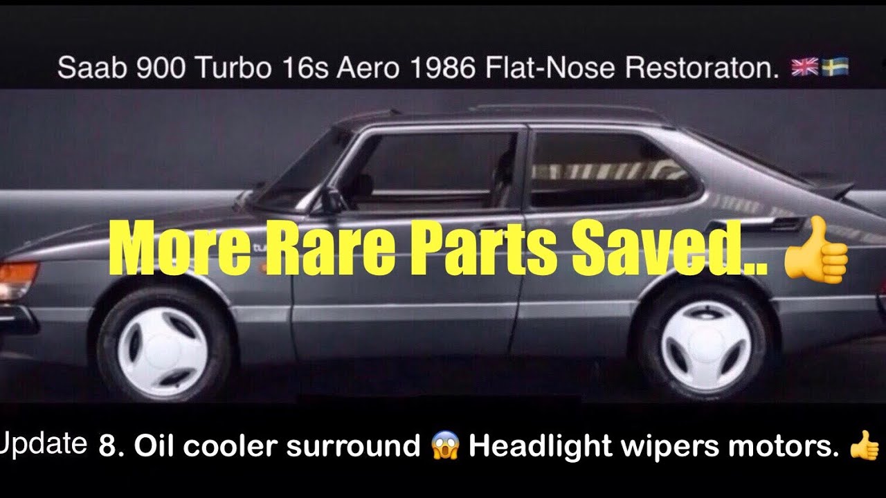 Saab 900 Turbo 16s Aero SPG 1986. Restoration. Oil Cooler Surround. Headlight Washer Motors & more.
