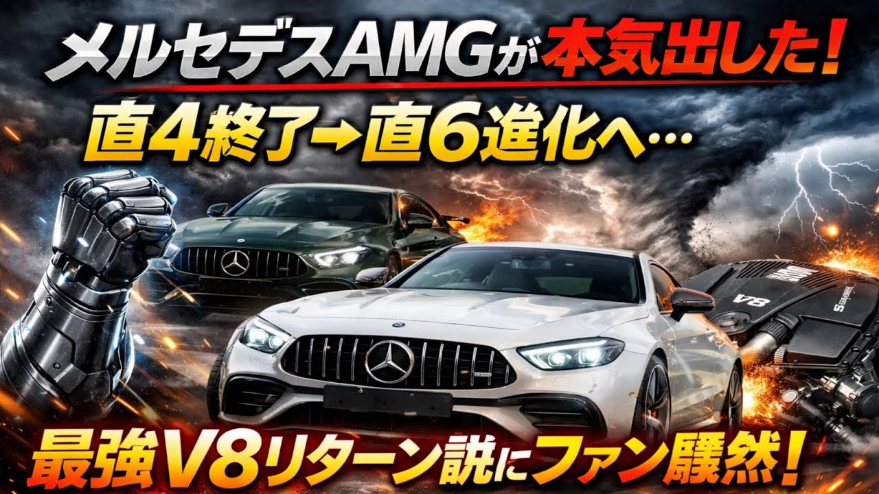 🦾🚘🌪️メルセデスAMGが本気出した！直4終了→直6進化へ…最強V8リターン説にファン騒然！