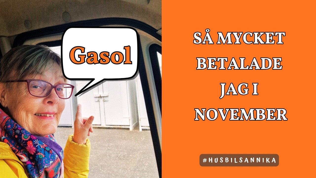 Gasol, så mycket betalade jag i november. | Husbilsliv